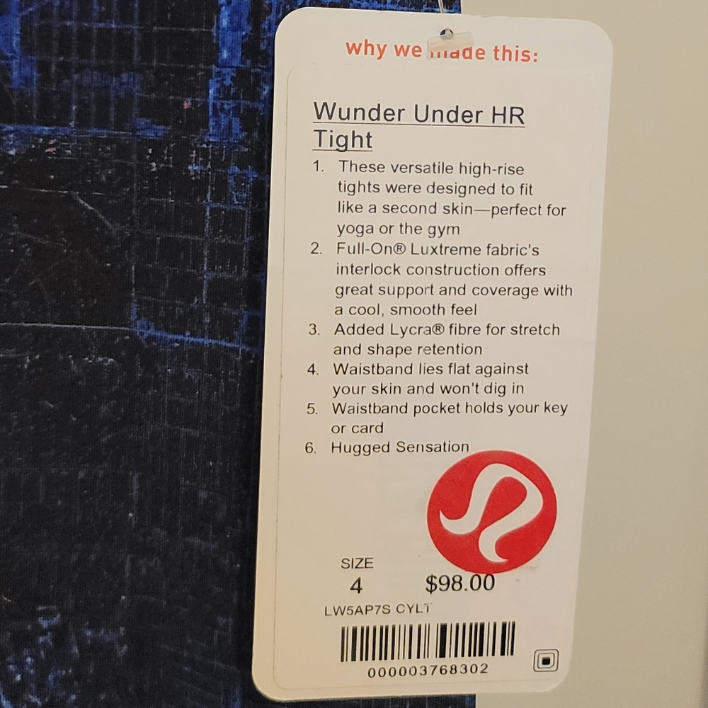 🆕️ Lululemon Wunder Under Hi-Rise Tight Leggings in City Lights Multi Black - Picture 7 of 10